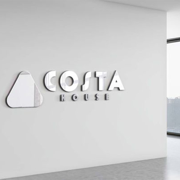 Reception Sign Mirror Finish